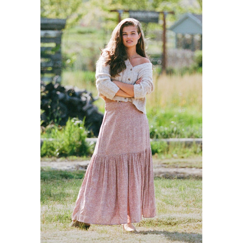 TINSLIE LORDES ANIMAL MAXI SKIRT