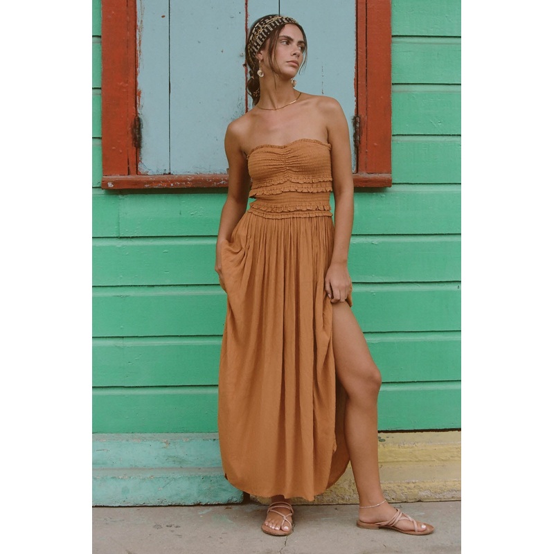 DEVYN STRAPLESS MIDI DRESS