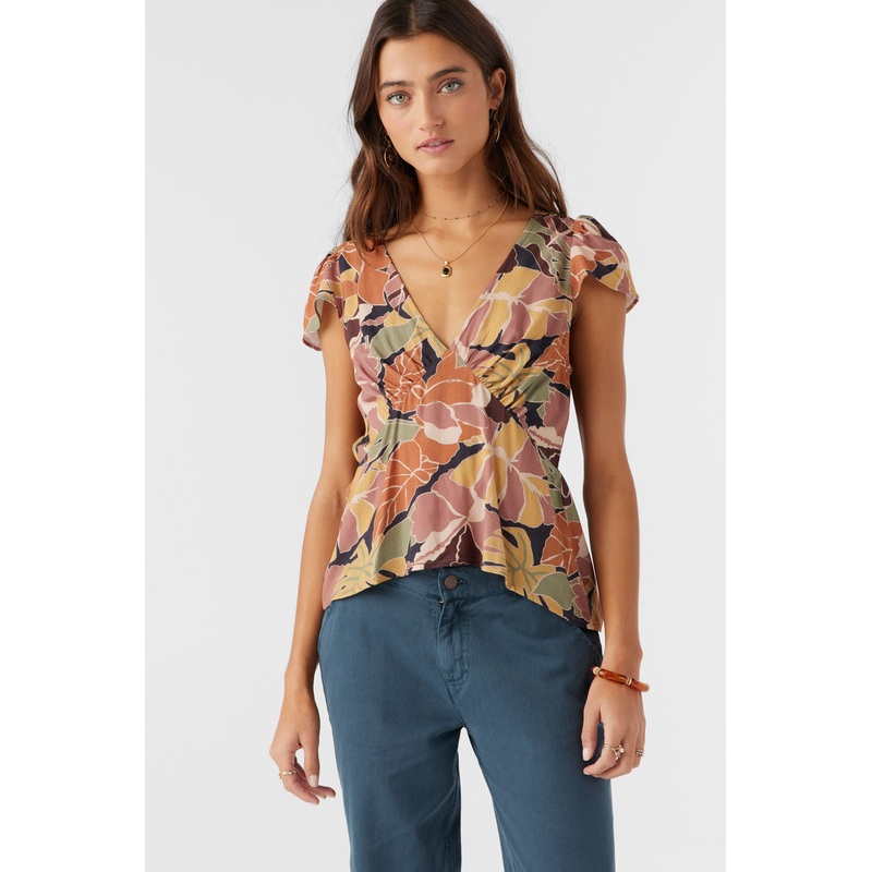 EMMALIE FLUTTER SLEEVE TOP