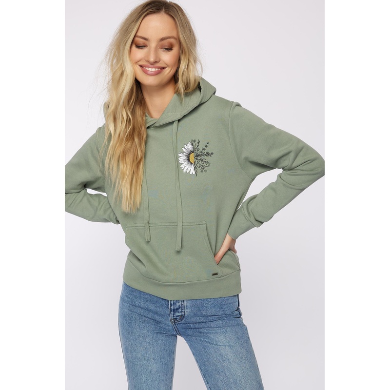 FLOWER MORPH HOODED PULOVER FLEECE