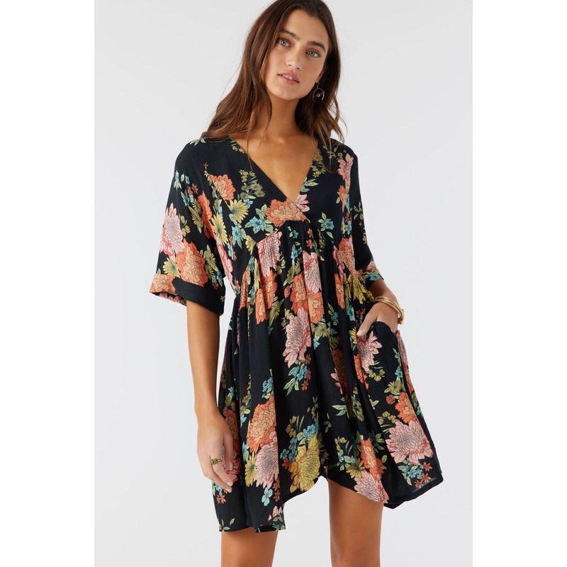 ROSEMARY KALI FLORAL SHORT SLEEVE DRESS